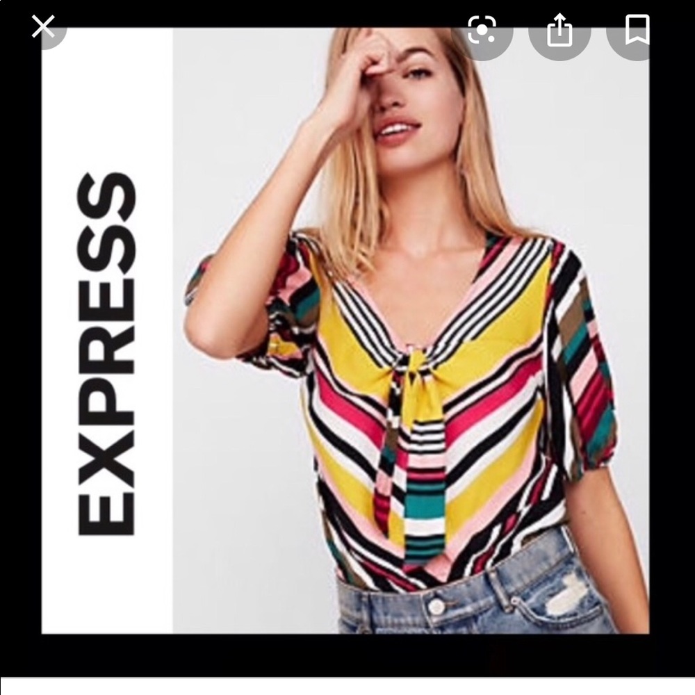 Express top with elastic waistband. Brand new